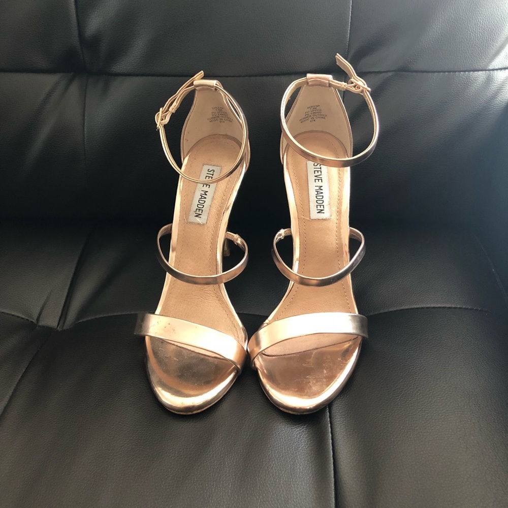 Steve Madden Metallic Strap Heels WORN ONCE